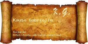 Kaute Gabriella névjegykártya